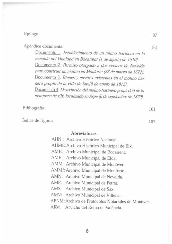 Los molinos de agua en las comarcas del Vinalopó (1500-1840)